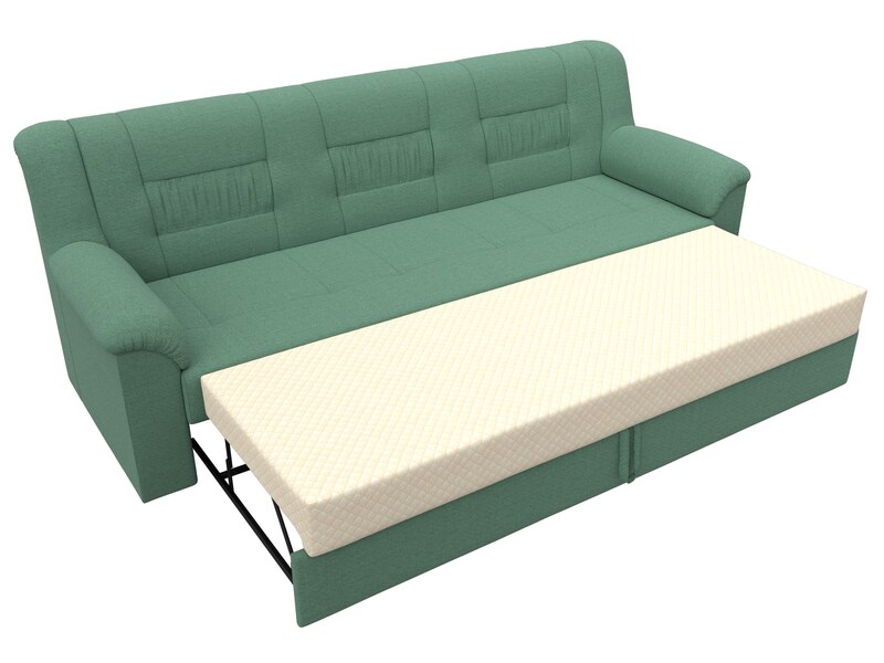 Диван прямой Карелия, Рогожка, Амур 11 зеленый