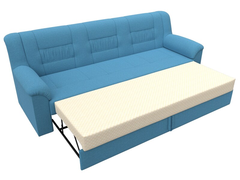 Диван прямой Карелия, Рогожка, Амур 10 голубой