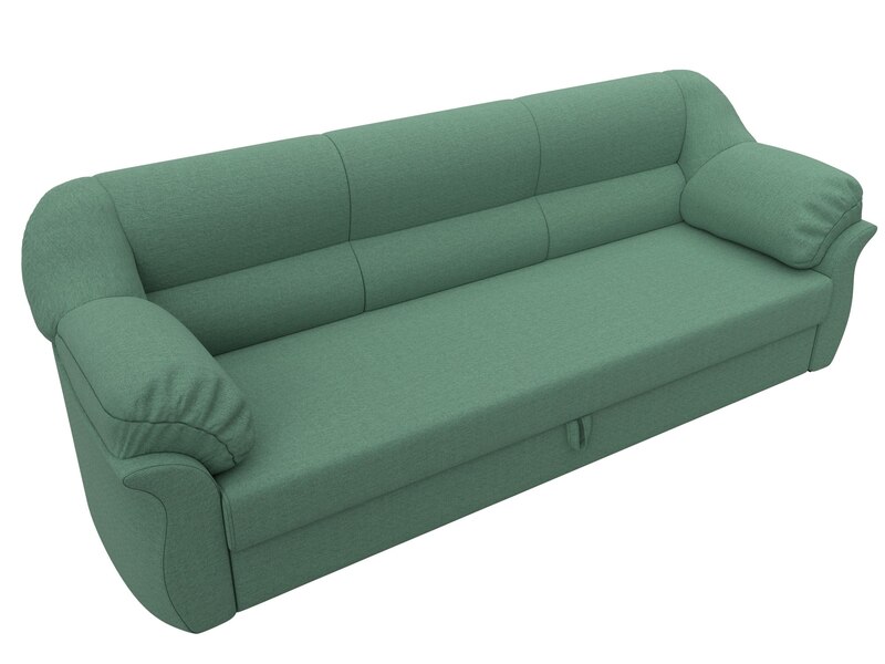 Диван прямой Карнелла, Рогожка, Амур 11 зеленый