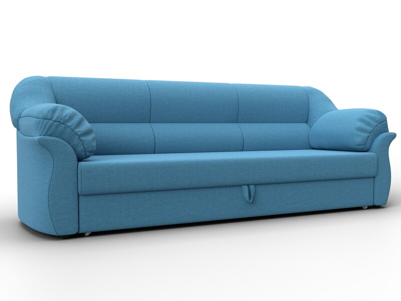 Диван прямой Карнелла, Рогожка, Амур 10 голубой