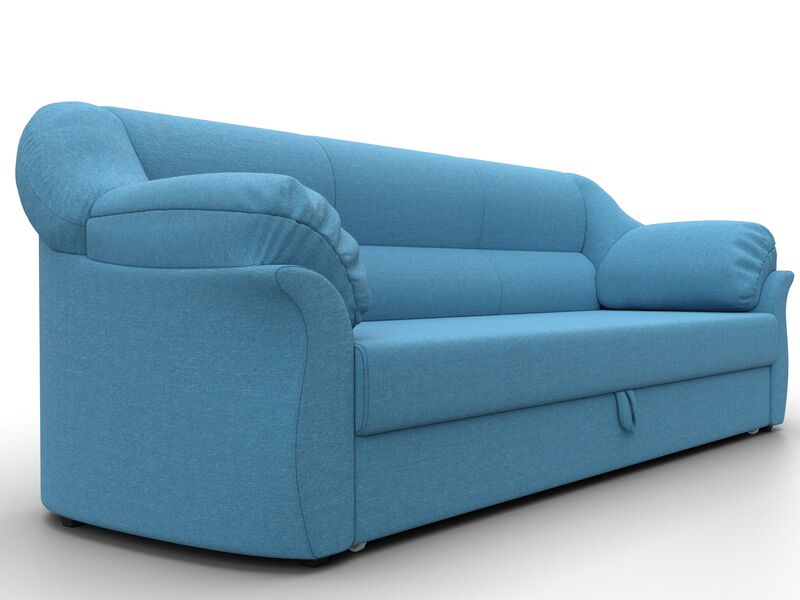 Диван прямой Карнелла, Рогожка, Амур 10 голубой