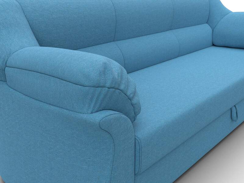 Диван прямой Карнелла, Рогожка, Амур 10 голубой