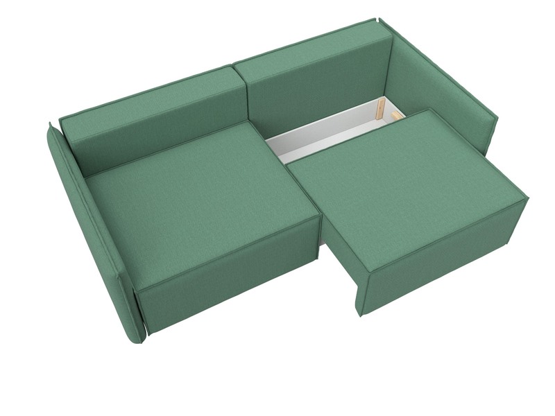 Диван прямой Либерти, Рогожка, Амур 11 зеленый