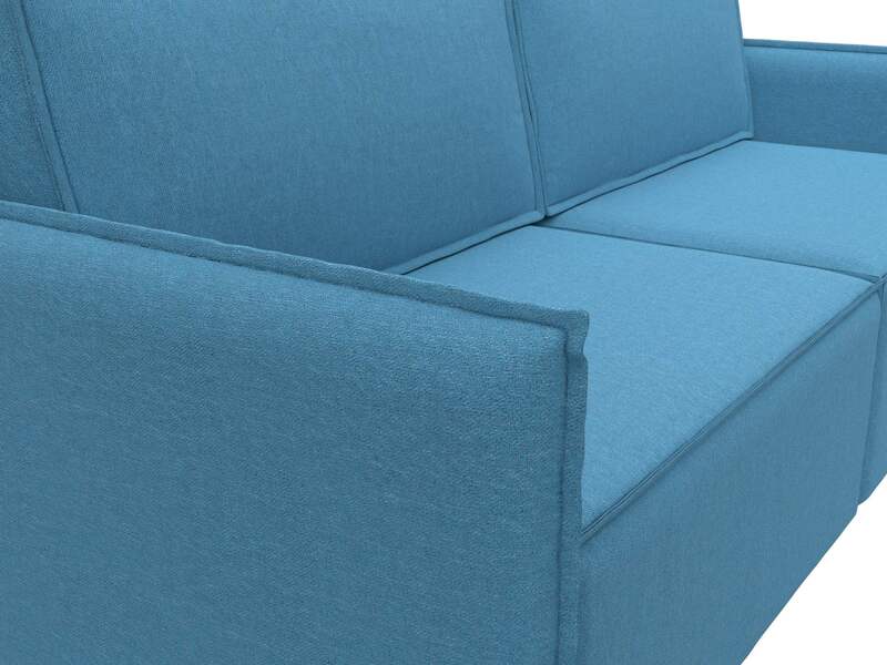 Диван прямой Либерти, Рогожка, Амур 10 голубой