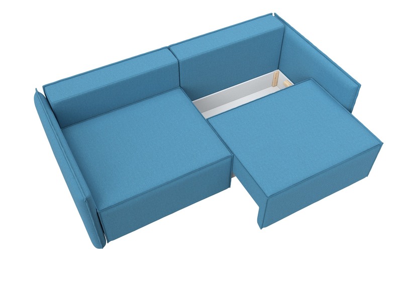 Диван прямой Либерти, Рогожка, Амур 10 голубой