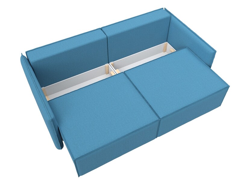 Диван прямой Либерти, Рогожка, Амур 10 голубой