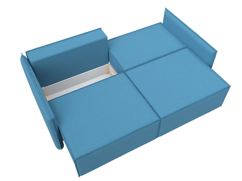 Диван прямой Либерти, Рогожка, Амур 10 голубой