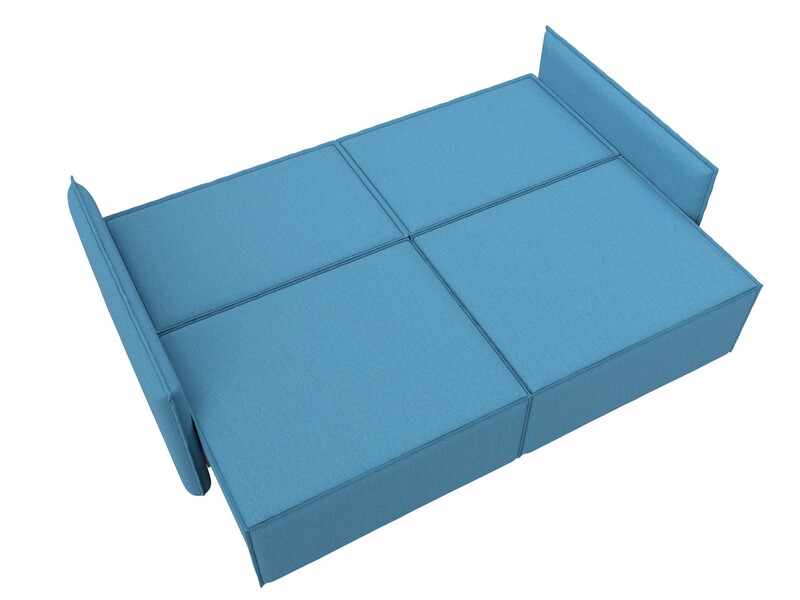 Диван прямой Либерти, Рогожка, Амур 10 голубой