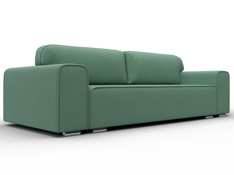 Диван прямой Лига-029, Рогожка, Амур 11 зеленый