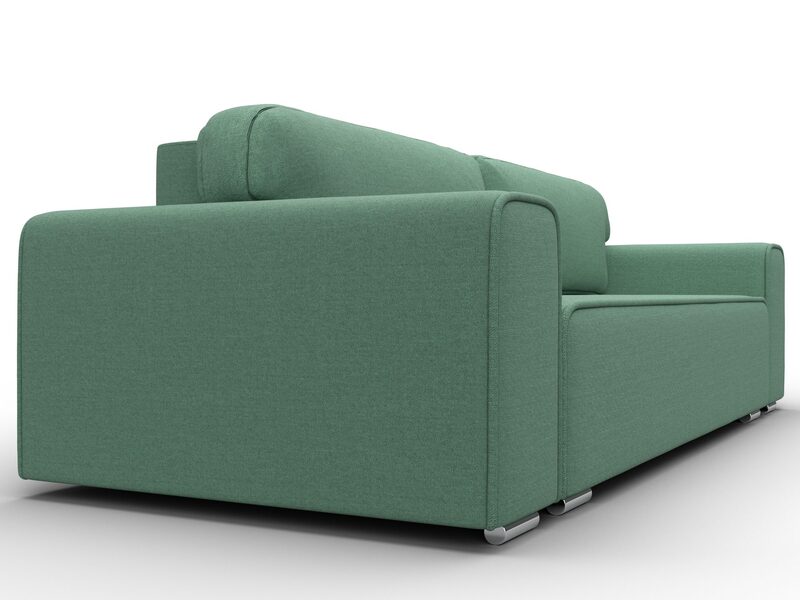 Диван прямой Лига-029, Рогожка, Амур 11 зеленый