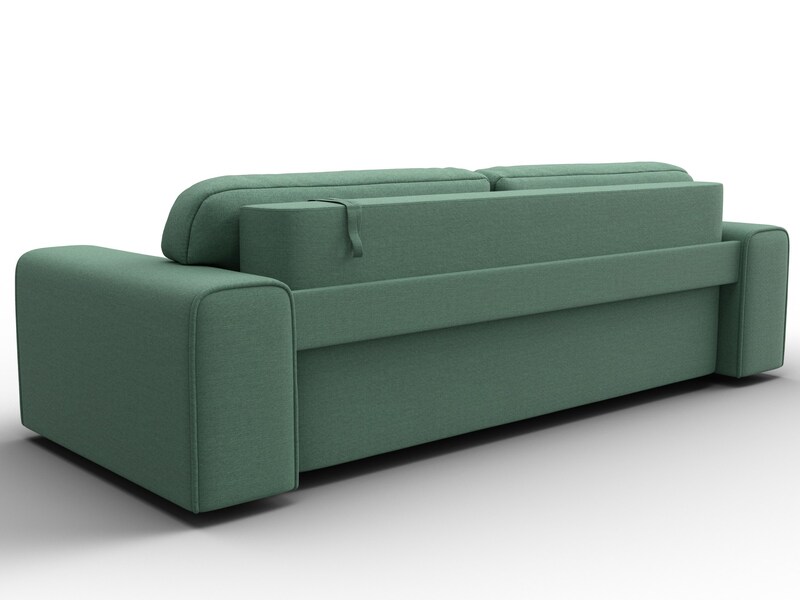 Диван прямой Лига-029, Рогожка, Амур 11 зеленый