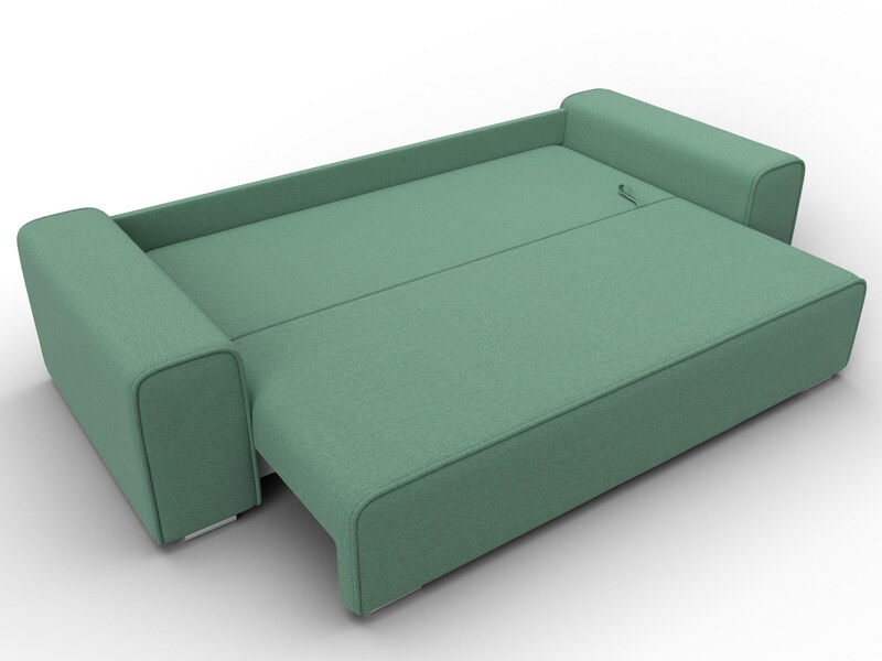 Диван прямой Лига-029, Рогожка, Амур 11 зеленый