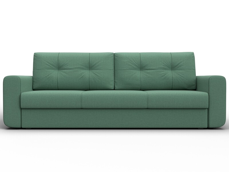 Диван прямой Лига-031, Рогожка, Амур 11 зеленый