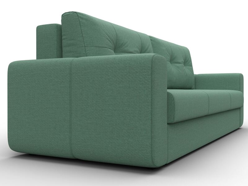 Диван прямой Лига-031, Рогожка, Амур 11 зеленый