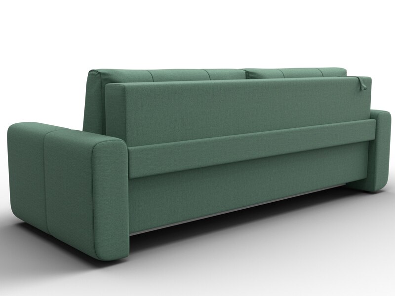 Диван прямой Лига-031, Рогожка, Амур 11 зеленый