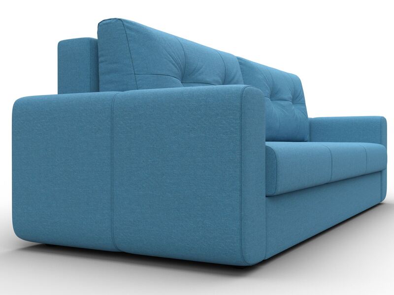 Диван прямой Лига-031, Рогожка, Амур 10 голубой