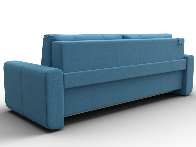 Диван прямой Лига-031, Рогожка, Амур 10 голубой