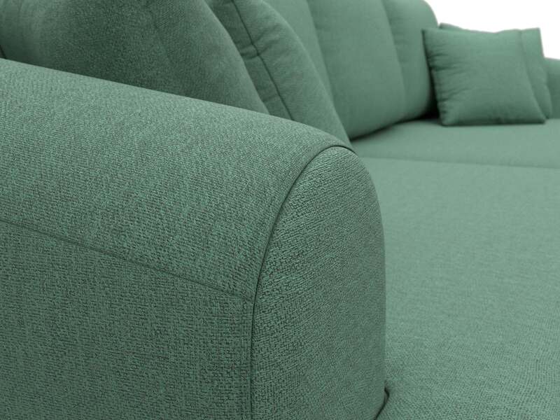 Диван прямой Милтон, Рогожка, Амур 11 зеленый