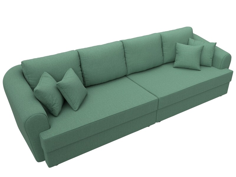 Диван прямой Милтон, Рогожка, Амур 11 зеленый