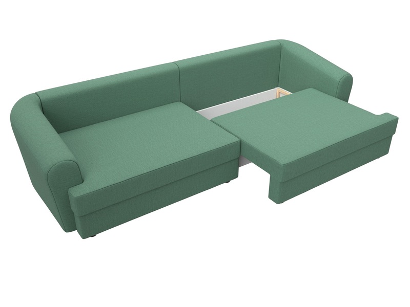Диван прямой Милтон, Рогожка, Амур 11 зеленый