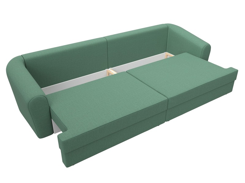 Диван прямой Милтон, Рогожка, Амур 11 зеленый