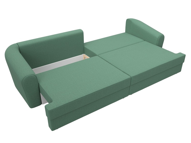 Диван прямой Милтон, Рогожка, Амур 11 зеленый