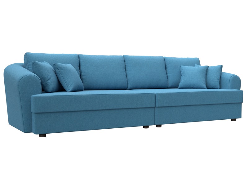 Диван прямой Милтон, Рогожка, Амур 10 голубой