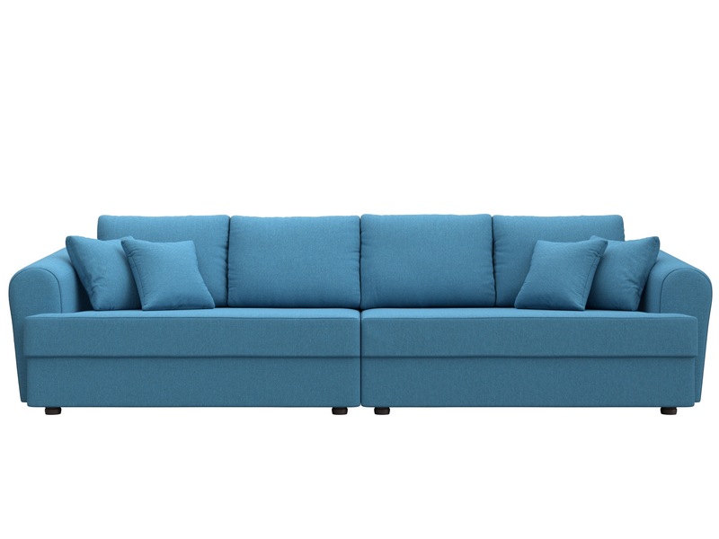 Диван прямой Милтон, Рогожка, Амур 10 голубой