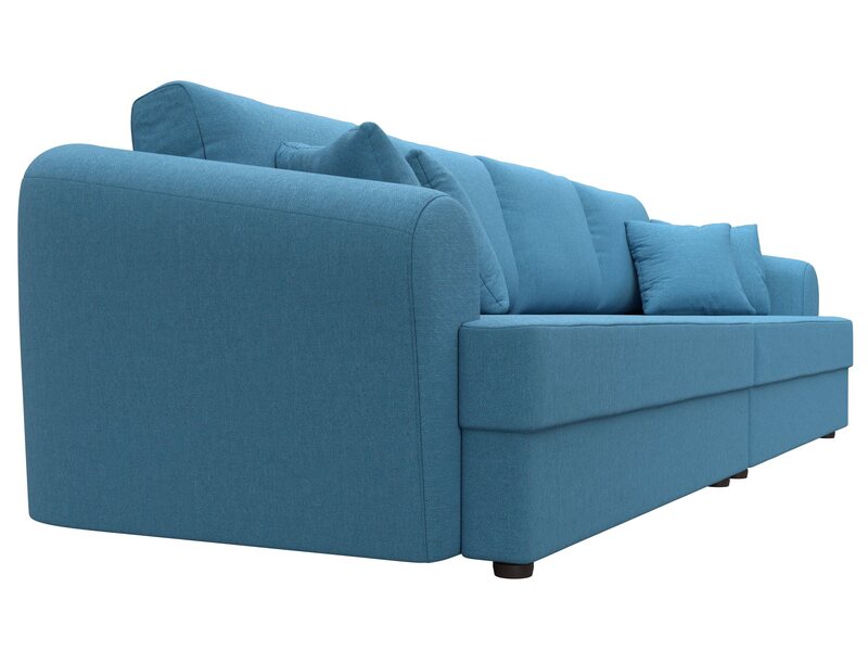 Диван прямой Милтон, Рогожка, Амур 10 голубой