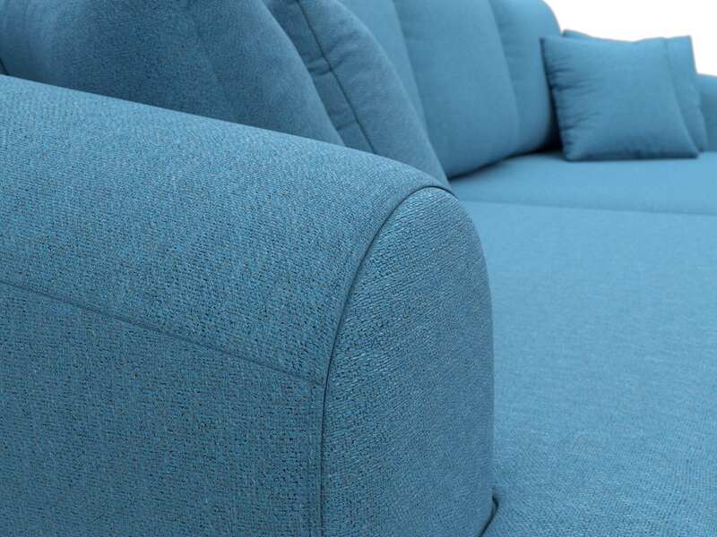 Диван прямой Милтон, Рогожка, Амур 10 голубой