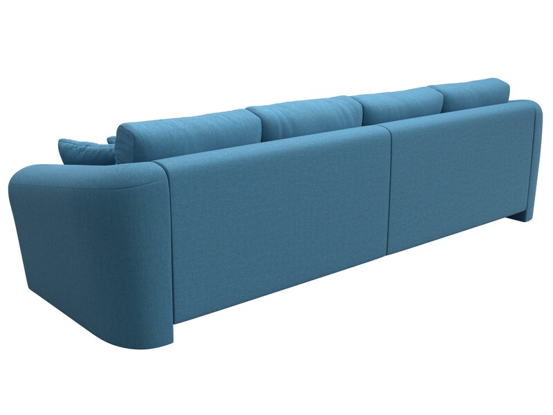 Диван прямой Милтон, Рогожка, Амур 10 голубой