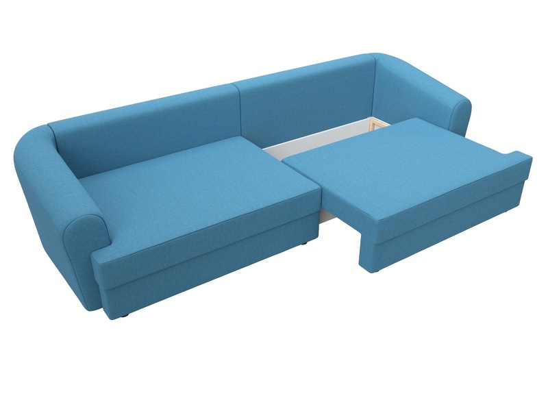 Диван прямой Милтон, Рогожка, Амур 10 голубой