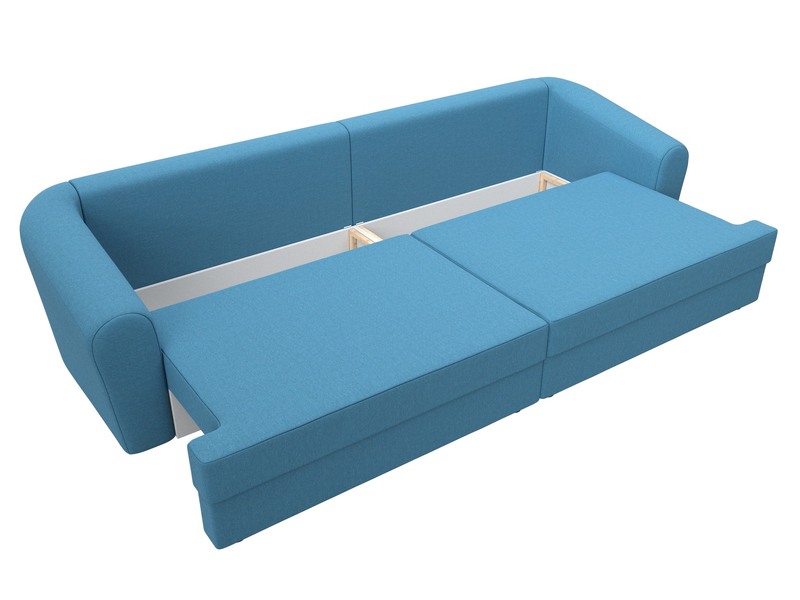 Диван прямой Милтон, Рогожка, Амур 10 голубой