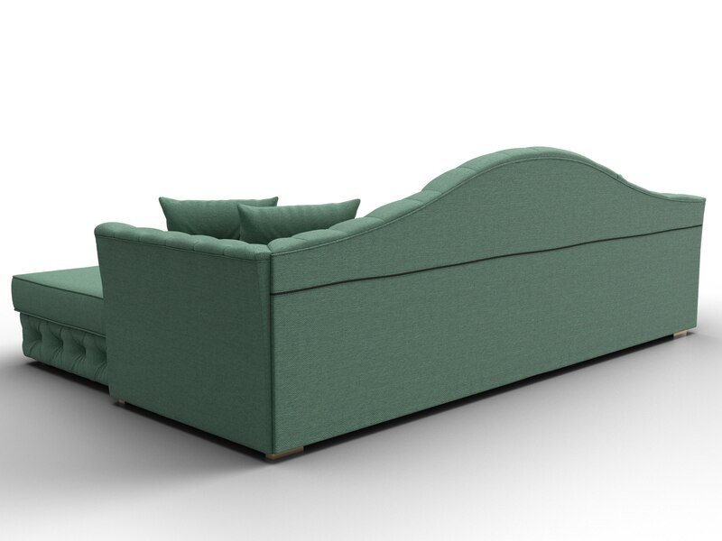 Диван угловой Артис правый угол, Рогожка, Амур 11 зеленый