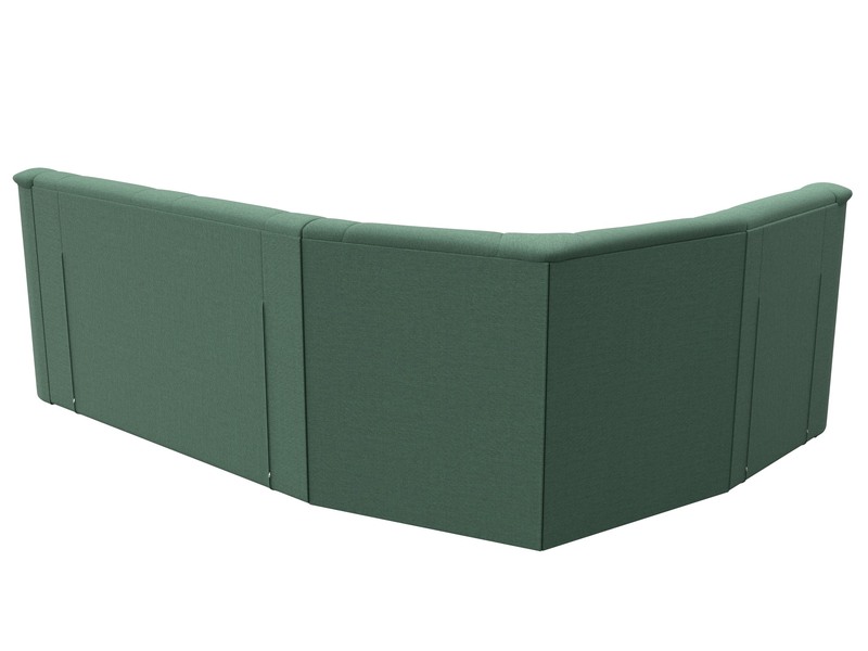 Диван угловой Карелия левый угол, Рогожка, Амур 11 зеленый