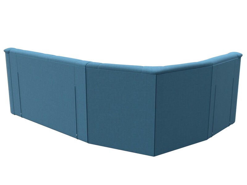 Диван угловой Карелия левый угол, Рогожка, Амур 10 голубой