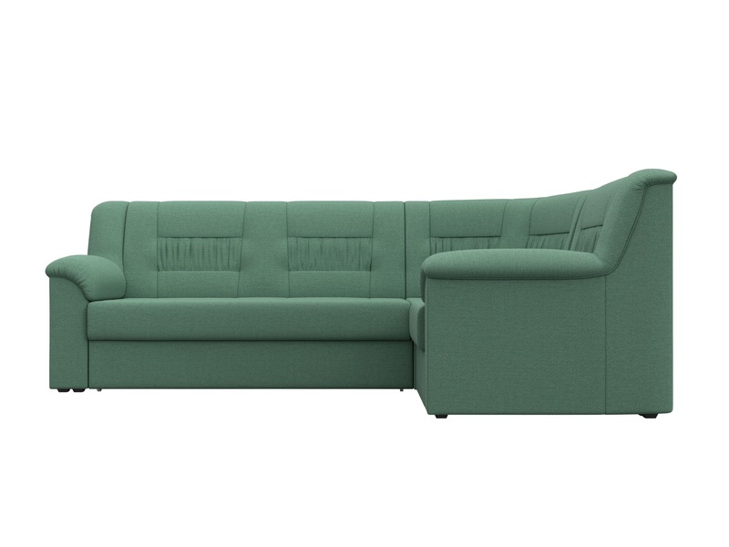 Диван угловой Карелия правый угол, Рогожка, Амур 11 зеленый