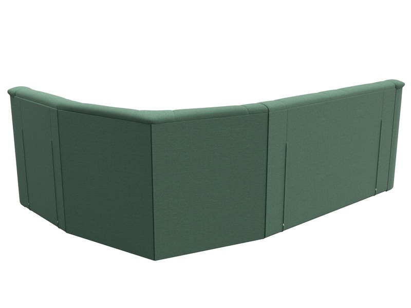 Диван угловой Карелия правый угол, Рогожка, Амур 11 зеленый