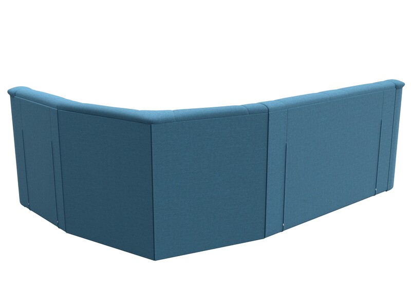 Диван угловой Карелия правый угол, Рогожка, Амур 10 голубой