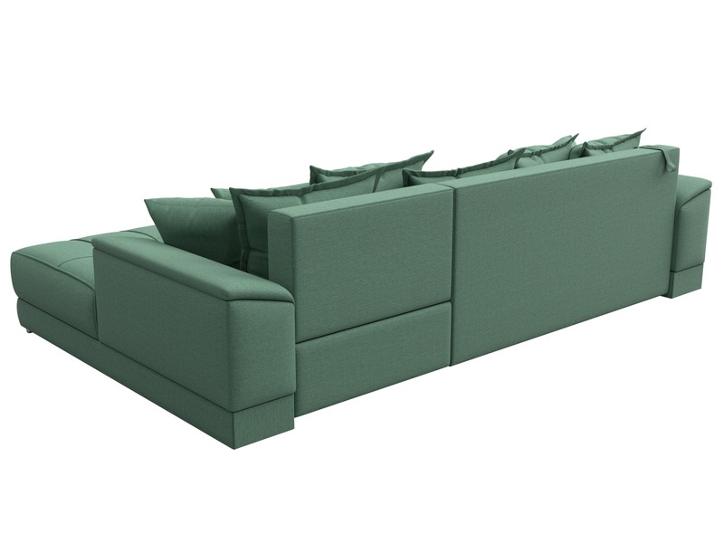 Диван угловой НордСтар правый угол, Рогожка, Амур 11 зеленый