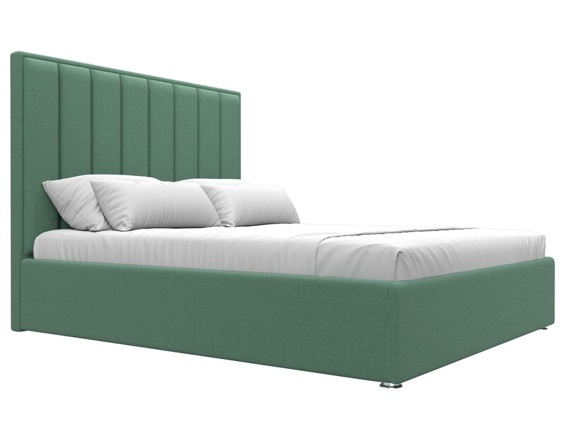 Кровать интерьерная Афродита 160, Рогожка, Амур 11 зеленый