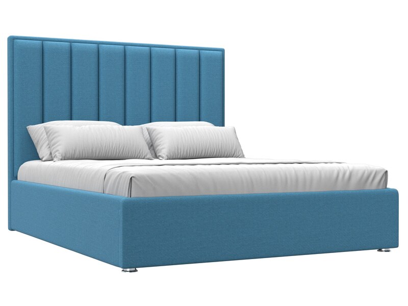 Кровать интерьерная Афродита 160, Рогожка, Амур 10 голубой