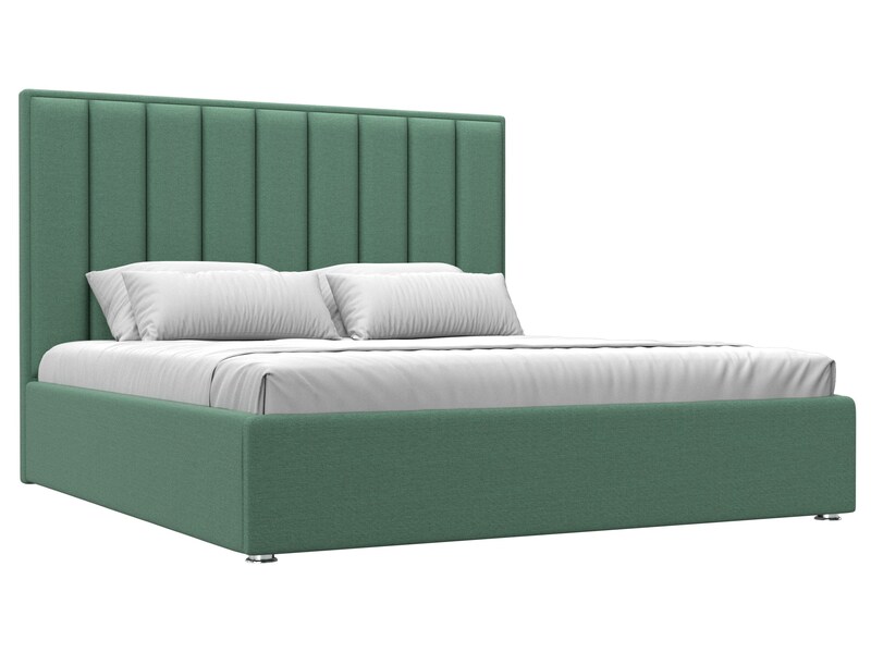 Кровать интерьерная Афродита 180, Рогожка, Амур 11 зеленый