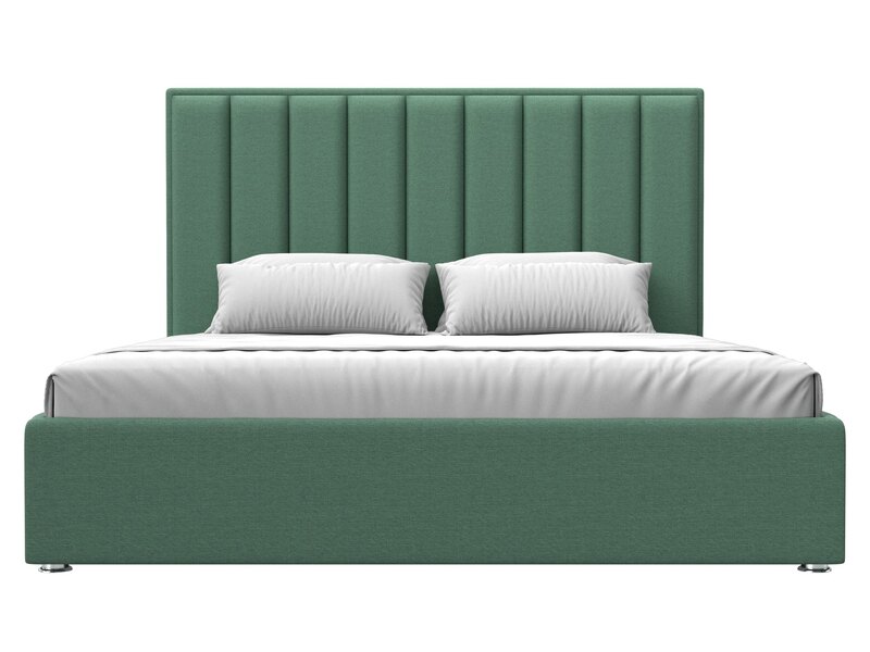 Кровать интерьерная Афродита 180, Рогожка, Амур 11 зеленый