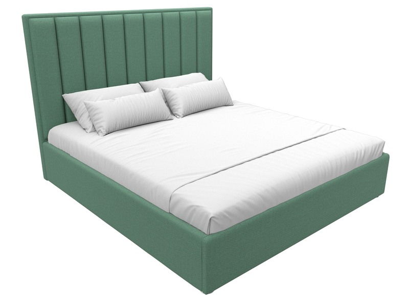 Кровать интерьерная Афродита 180, Рогожка, Амур 11 зеленый