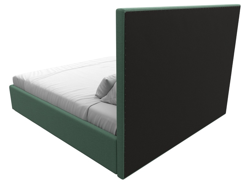 Кровать интерьерная Афродита 180, Рогожка, Амур 11 зеленый