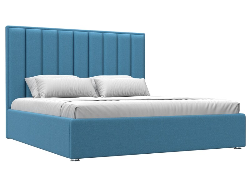 Кровать интерьерная Афродита 180, Рогожка, Амур 10 голубой