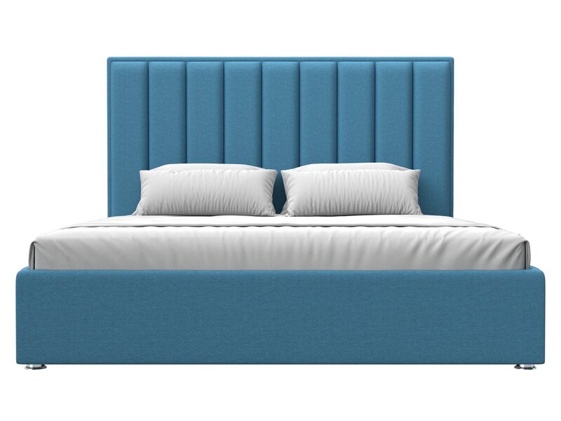 Кровать интерьерная Афродита 180, Рогожка, Амур 10 голубой