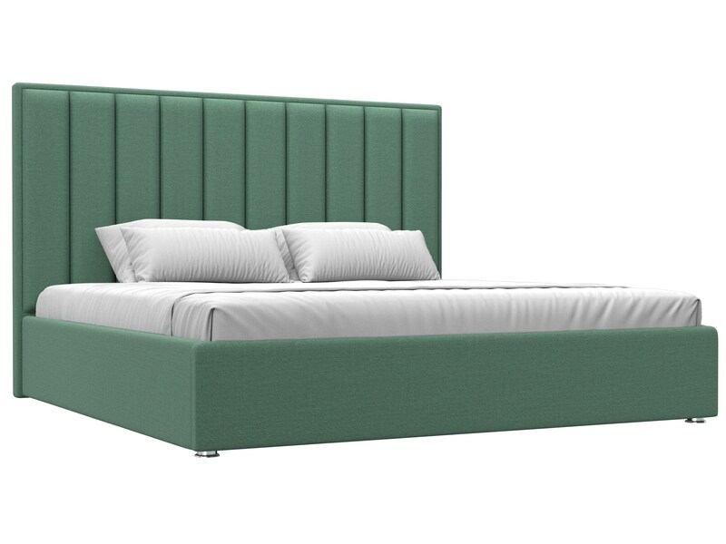 Кровать интерьерная Афродита 200, Рогожка, Амур 11 зеленый