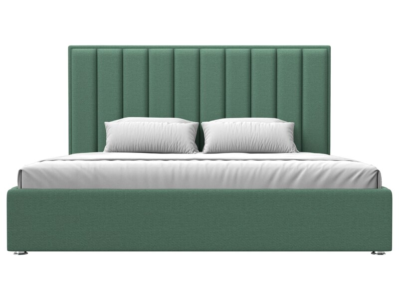 Кровать интерьерная Афродита 200, Рогожка, Амур 11 зеленый